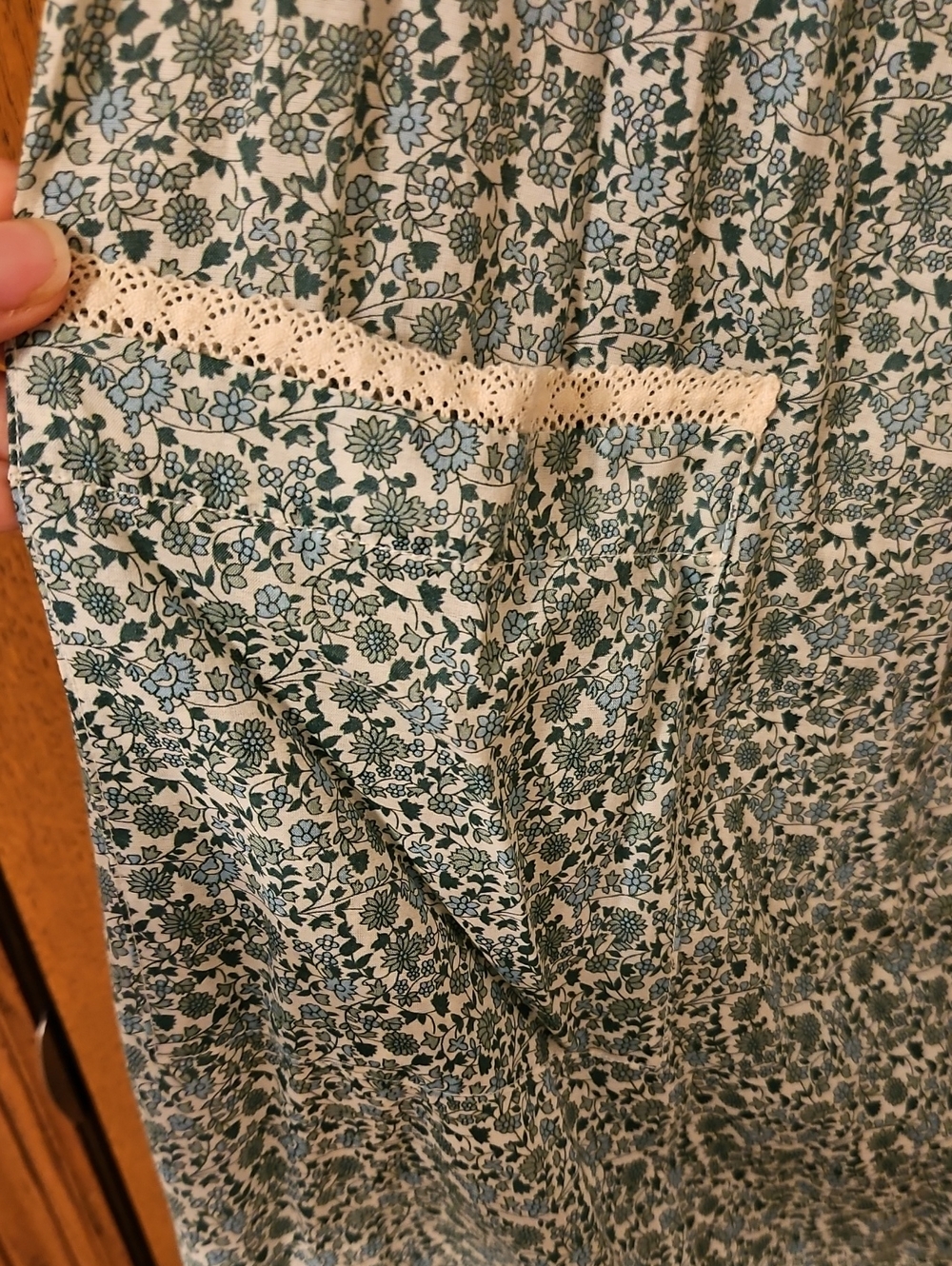 Christy Dawn The Lou Dress | Mint Blooming Meadow Silk-Cotton - Picture 3 of 5